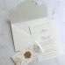 Foil Printing Frosted Acrylic Invitation with  Paper Pocket Invitation Customized 